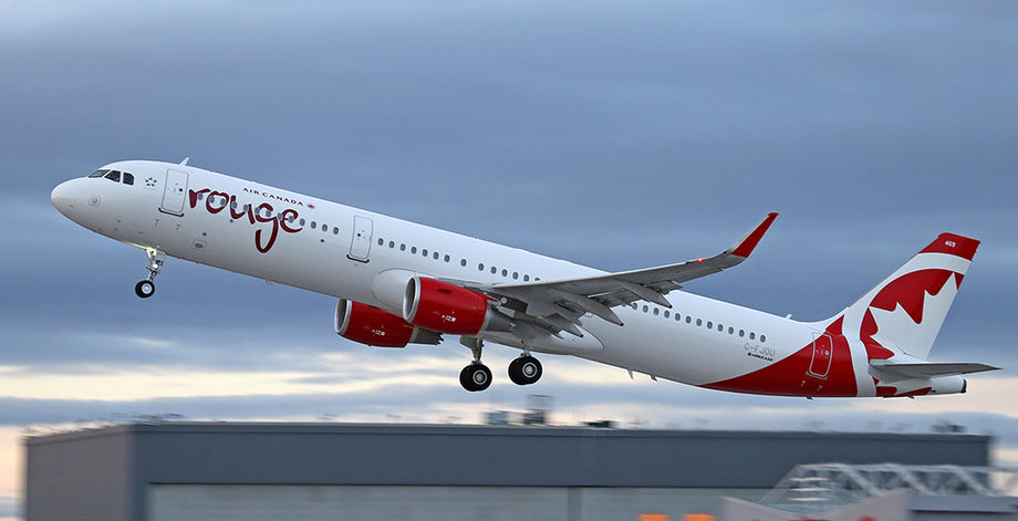 Air Canada Rouge airplane
